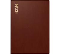 ridoidé Agenda semanal modelo perfectTechnik I 2024 Planificador 2 páginas = 1 semana, tamaño de hoja 10 x 14 cm, color burdeos