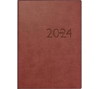 ridoidé Agenda semanal modelo perfectTechnik I 2024 Planificador 2 páginas = 1 semana, tamaño de hoja 10 x 14 cm, color burdeos