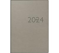 ridoidé Agenda semanal modelo perfectTechnik I 2024 Planificador, 2 páginas = 1 semana, tamaño de hoja 10 x 14 cm, color gris
