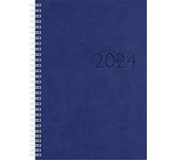ridoidé Agenda semanal modelo studioplan int. 2024 Planificador 2 páginas = 1 semana, tamaño de hoja 16,8 x 24 cm, color azul