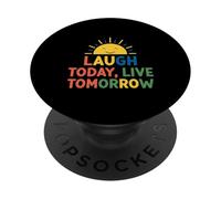 Ríe Hoy Vive Mañana Humor Motivacional Alivio del Estrés PopSockets PopGrip Adhesivo