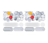 rieder 200 Juegos de Piezas de Botones Redondos Suministros de Fabricación en Kits de Fabricación de Insignias Botones de Metal de 58 mm, Piezas de Botón Trasero de Pin en