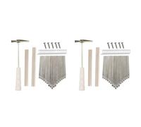 rieder 2X 17 Teclas Kalimba DIY Kit Thum Piano Piezas de Repuesto con Llaves Puente Tuning Hammer Kit Kalimba Accesorios