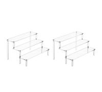 rieder 2X Elevadores de ExhibicióN de AcríLico, Organizador de Soporte de Perfumes, Elevadores de Estantes de AcríLico Transparente para Soportes para Alimentos, Uso de Mesa