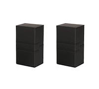 rieder 2X Ultra 200 + Cartas Caja de Baraja de PU de Juegos de Mesa para Cartas para Magicalalal the Cards MGT / / Gathering Games, Negro
