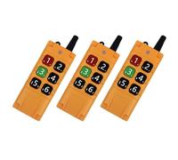 rieder 3X Control Remoto Inalámbrico Industrial de Alta Potencia, Resistente Al Agua y A Prueba de Caídas, Chip EV1527 ASK 2000M, Alcance, 433Mhz, 6 Botones