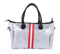 rieder PU deporte para fitness yoga deporte bolso crossbody impermeable entrenamiento bolsas de deporte zapatos almacenamiento rojo, Plateado y rojo., talla única