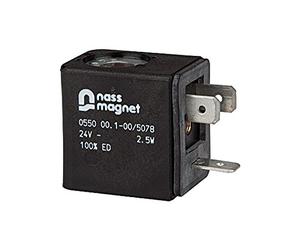 RIEGLER 100740-400-447-142 Bobina solenoide 24 V CC, para válvula de selección (válvula de 3/2 vías), 1 unidad