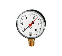 RIEGLER 101989-153 - Manómetro estándar, chapa de acero, G 1/2 inferior, 0-1,6 bar, diámetro 160, 1 unidad