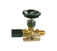 RIEGLER 102672-9185/M - Válvula de cierre para manómetro, manguito de tensión, latón, G 1/2, 1 unidad
