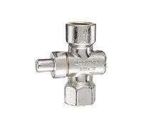 RIEGLER 102685-9024 - Grifo de presión para manómetro, G 1/2, latón niquelado, 1 unidad