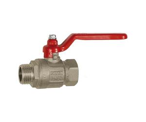 RIEGLER 103109-329.28-R - Válvula de bola de diseño básico, palanca manual, IG/AG, MS vern, G 1 1/2, 1 unidad