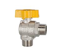 RIEGLER 103316-350.403 - Válvula de bola en forma de esquina, EN 331, MS vern, AG/AG, R 1/2, DN 15, 1 unidad