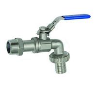 RIEGLER 103422-KAH.10-ES - Válvula de salida de bola, acero inoxidable 1.4408, G 1 AG, DN 25, 1 unidad
