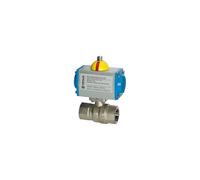 RIEGLER 103521-350.210 - Válvula de bola de latón neumática, actuador de doble efecto, Rp1/2 L = 133, 1 unidad