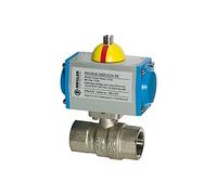 RIEGLER 103535-350.313 - Válvula de bola de latón pneumat. actuador de cierre de resorte, Rp 1 1/4, 1 unidad