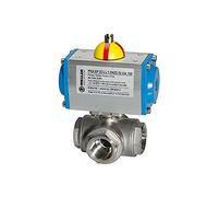 RIEGLER 103631-350.917-T1 ES-Kuha, neumático. Actuador de doble torsión, orificio en T T1, Rp 2, 1 unidad