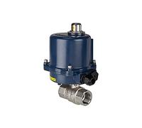 RIEGLER 103701-350.2811R - Válvula de bola de latón de 2 vías, actuador eléctrico, 24 V CC, Rp 3/4, 1 unidad