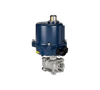 RIEGLER 103714-350.4812R - Válvula de bola de acero inoxidable (2 vías, accionamiento eléctrico, 24 V DC, Rp 1, 1 unidad)