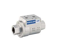 RIEGLER 103727-351.921 - Válvula de bloqueo pneumat. bet., doble, NC, MS vern., FKM, Rp 3/8, 1 unidad