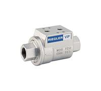RIEGLER 103731-351.941 - Válvula de bloqueo pneumat. bet, NC, MS vern, NBR, Rp 3/8, 1 unidad