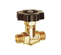 RIEGLER 103764-213.41 - Válvula de aguja, latón, con regulación fina, G 3/8 AG, DN 4, 1 unidad