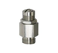 RIEGLER 103921-218.16-ES Mini válvula de soplado de acero inoxidable, G 1/8, presión de respuesta 30,0-60,0 bar, 1 unidad