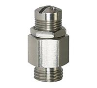 RIEGLER 103926-218.24-ES Mini válvula de soplado de acero inoxidable, G 1/4, presión de respuesta 10,0-18,0 bar, 1 unidad