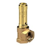 RIEGLER 105634-221.07-11,5 válvula de seguridad de esquina líquida. G 1 1/2 Presión de respuesta 11,5 bar, 1 pieza