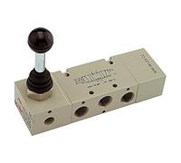 RIEGLER 106470-514.121 - Válvula de válvula de 5/3 vías, man. 90°, monostable, centro cerrado, G 1/8, 1 unidad