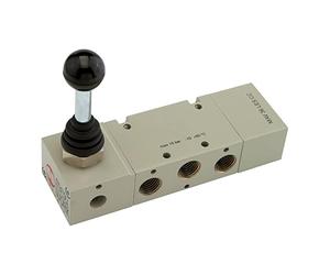RIEGLER 106471-514.122 - Válvula de válvula de 5/3 vías, man. 90° palanca monostable, centro ventilado, G 1/8, 1 unidad