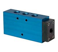 RIEGLER 106601-517.623 - Válvula de válvula de 5/2 vías, neumática unilateral, monoestable, G 1/2, DN 15, 1 unidad