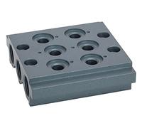 RIEGLER 106632-520.02-14 - Placa base múltiple para válvulas direccionales, 2 posiciones de válvula, G 1/4, 1 unidad