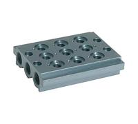 RIEGLER 106633-520.03-14 - Placa base múltiple para válvulas direccionales, 3 posiciones de válvula, G 1/4, 1 unidad