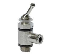 RIEGLER 107031-3615.018-4 - Válvula de palanca (3/2 vías, lado de manguera, conector G1/8, 4, 1 unidad)