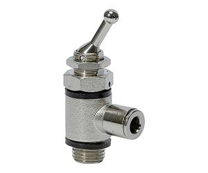 RIEGLER 107031-3615.018-4 - Válvula de palanca (3/2 vías, lado de manguera, conector G1/8, 4, 1 unidad)