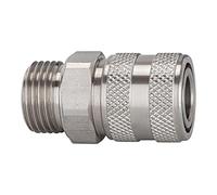 RIEGLER 107335-243.102 - Acoplamiento de liberación rápida NW 7,2, acero inoxidable 1.4305, G 3/8 AG, 1 unidad