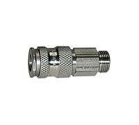 RIEGLER 107418-243.50 B Acoplamiento de liberación rápida NW 7,8, acero inoxidable 1.4305, G 3/8 AG, 1 unidad