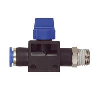 RIEGLER 110153-274.038-12 - Válvula de 3/2 vías "Serie azul", conexión de enchufe, R 3/8 a, S-G Ø 12 mm, 1 unidad
