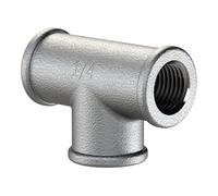 RIEGLER 112967-TFT 130-212 - Pieza en T 130, IG/IG/IG, Rp 2 1/2, fundición maleable negra, 1 unidad