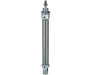 RIEGLER 114822-11.DM.16040 MI - Cilindro redondo de doble acción, diámetro de pistón 16, carrera 40, M5 x 0,8, 1 unidad