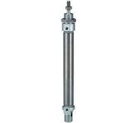 RIEGLER 114823-11.DM.16050 MI - Cilindro redondo de doble acción, diámetro de pistón 16, carrera 50, M5 x 0,8, 1 unidad