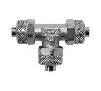 RIEGLER 115418-14.800-12-E Value Line - Conector en T (para manguera 12/10, latón niquelado, 1 unidad)