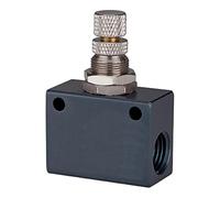 RIEGLER 115508-225.45 ASC - Válvula antirretorno de estrangulación (forma de bloque, aluminio, G 3/8, 1 unidad)