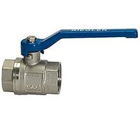 Riegler 115716 Válvula de bola "línea de válvula", palanca de mano azul, IG/IT, G 1 1/4