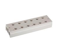 RIEGLER 116236-5510.07-38 Placa base múltiple, válvulas de 3/2 vías, 7 posiciones, G 1/4, G 3/8, 1 unidad