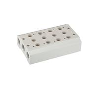 RIEGLER 116245-5520.02-18 - Placa base múltiple para válvulas de 5/2-5/3 vías, 2 Pos, M5, G 1/8, 1 unidad