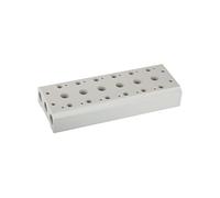 RIEGLER 116261-5520.06-18 - Placa base múltiple para válvulas de 5/2-5/3 vías, 6 Pos, M5, G 1/8, 1 unidad