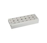 RIEGLER 116266-5520.07-38 - Placa base múltiple para válvulas de 5/2-5/3 vías, 7 Pos, G 1/4, G 3/8, 1 unidad