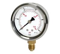 RIEGLER 116307-706-CDE Glyzerinmano «Pressure Line», G 1/4 inferior, 0-6,0 bar/90 psi, diámetro 63, 1 unidad